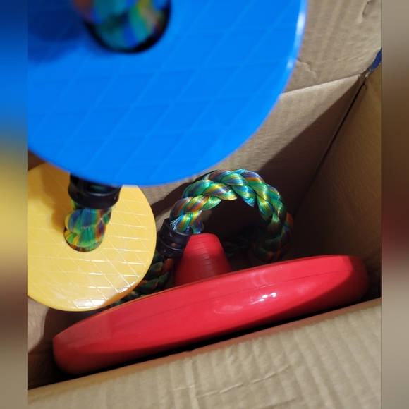 Rope Tree Swing with Platforms and Disc Seat Set Adjustable Saucer Kid Swing NEW - Picture 1 of 6